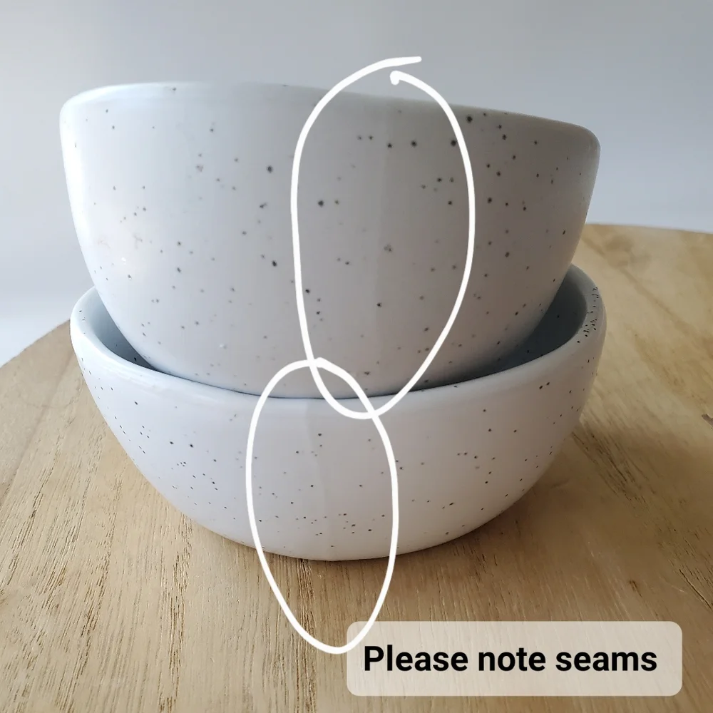 NEW Threshold Minimalist Speckled Organic Shape Oval Round Small Dipping Bowls